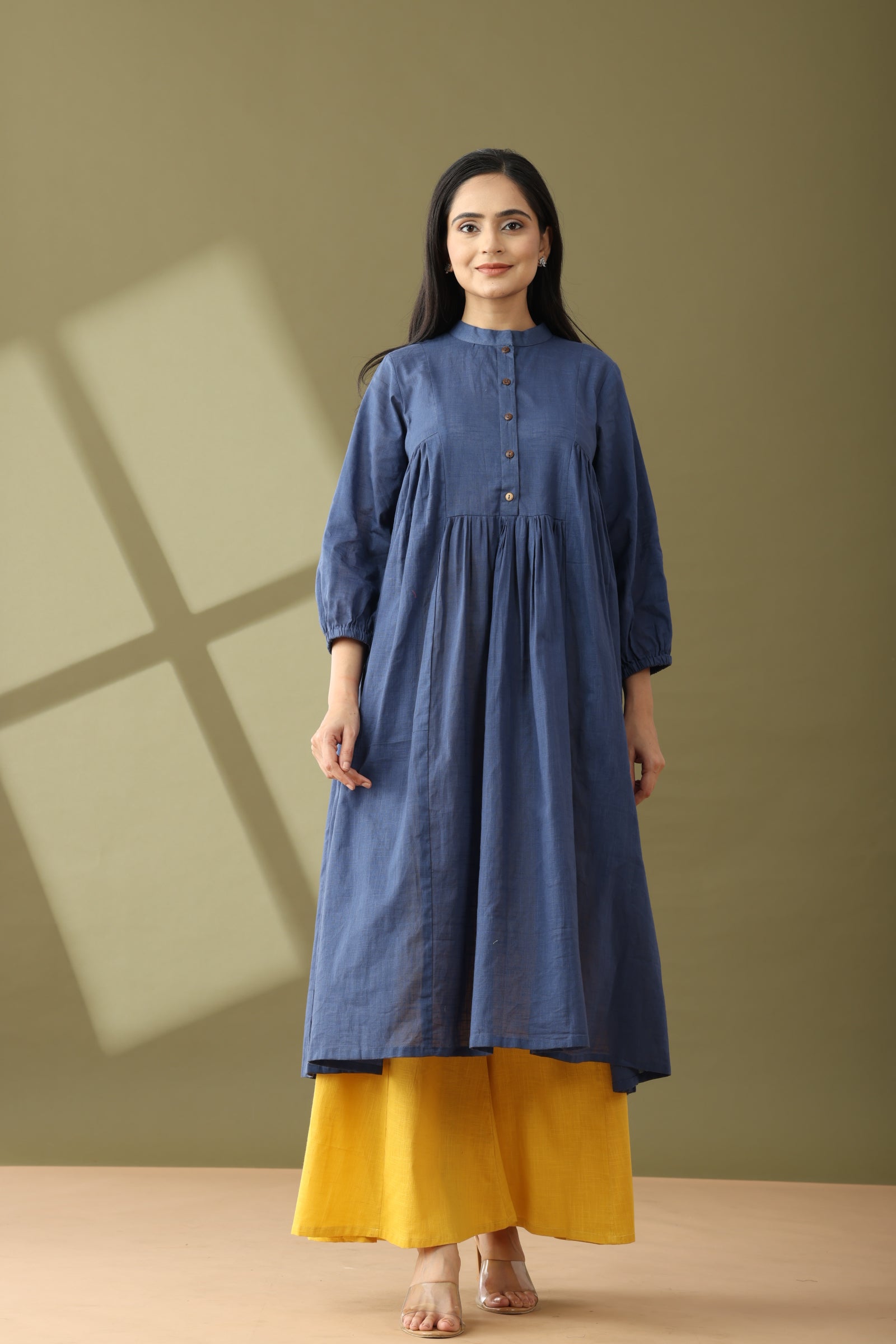 True Blue and Yellow Kurta Set for Women | Cotton Blue Yellow Suit Handikart Online Sales Private Limited True Blue and Yellow Kurta Set for Women | Cotton Blue Yellow Suit Handikart Online Sales Private Limited