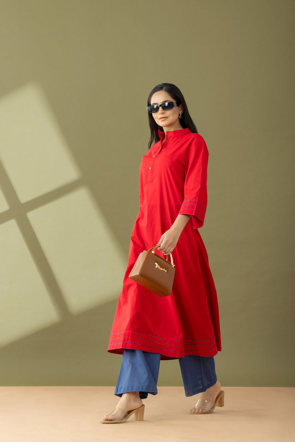 Utsaah Rumred Kurta Set