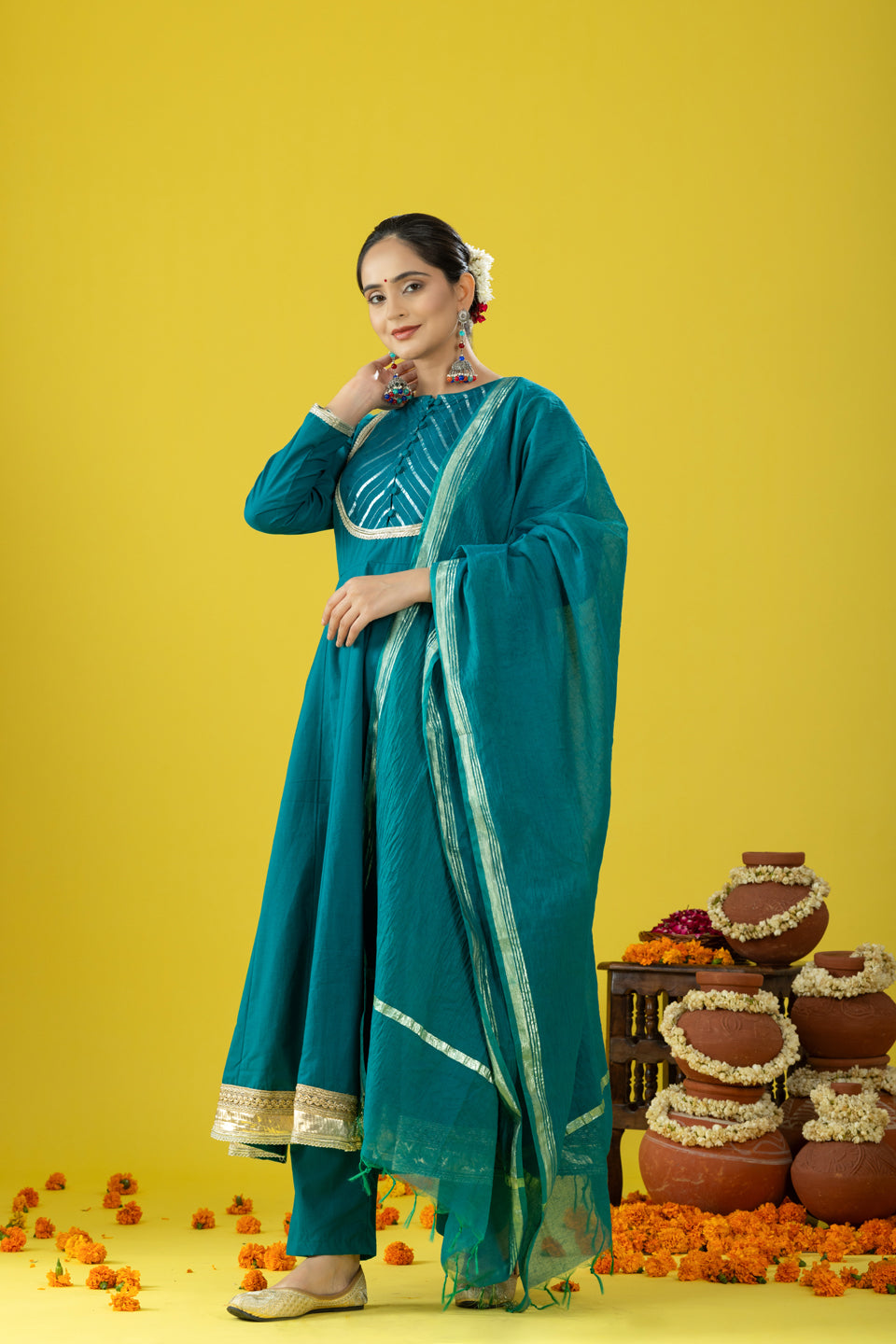 Utsaah Dark Turquoise Suit Set