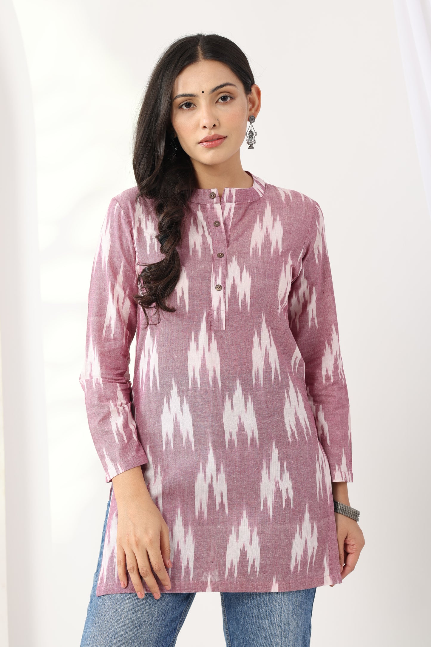Heer Mauve Ikat tunic