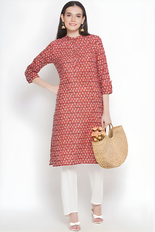 Riwaaz Rustic Orange Kurta Set