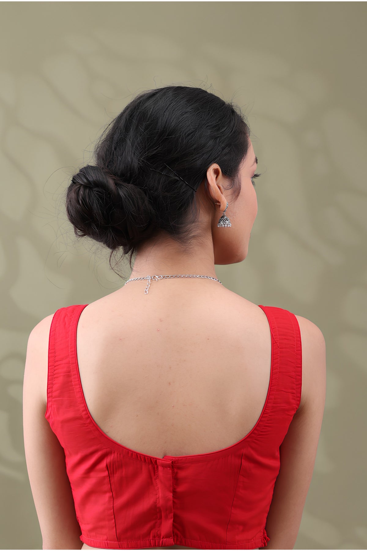 Navya Red Basic cotton Sleeveless Blouse