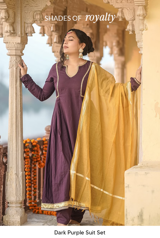 Utsaah Dark Purple Suit Set