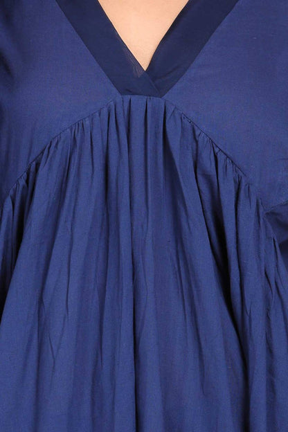 Aseel Blue Kota Organza Kurta Set with Dupatta