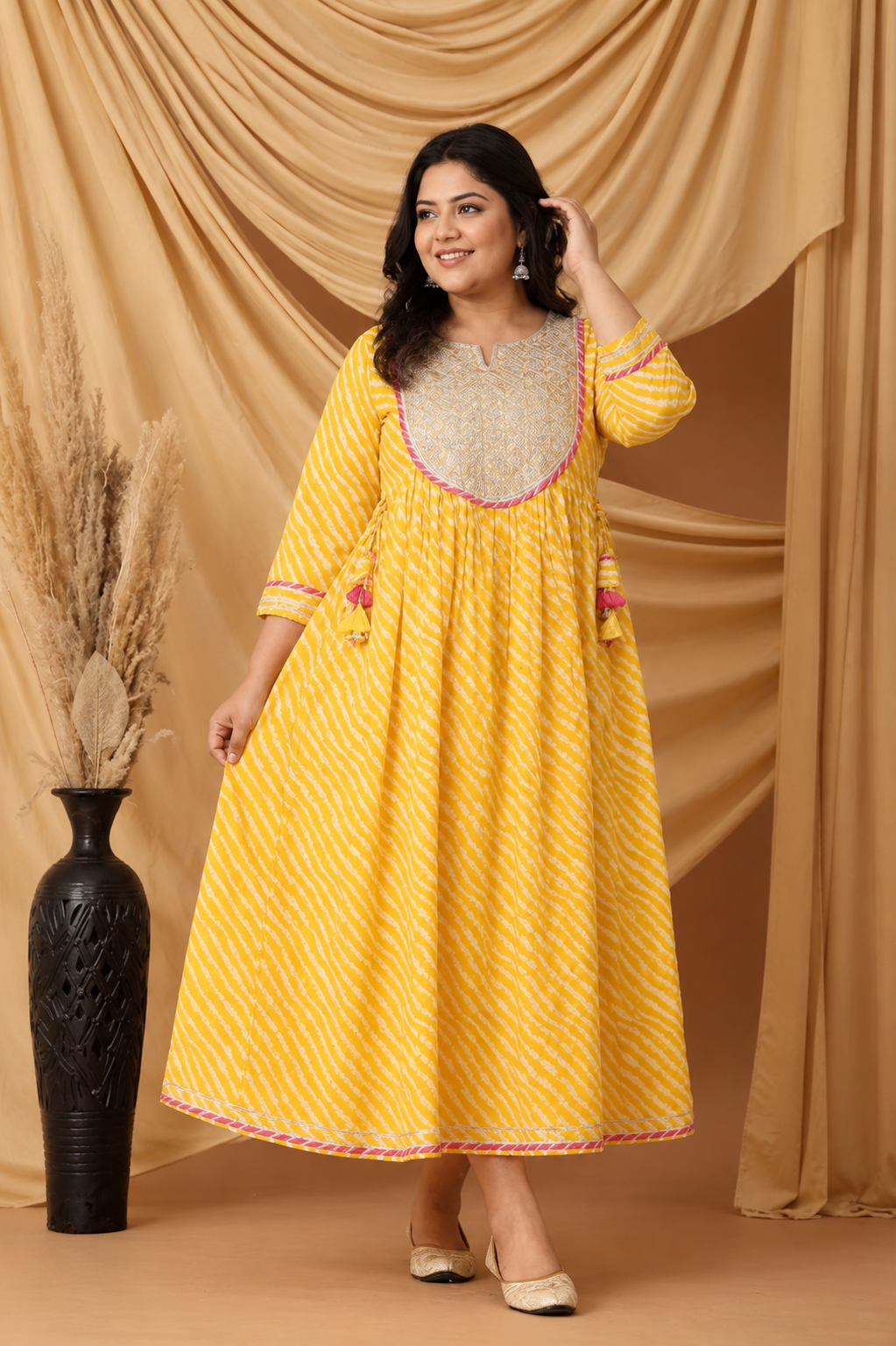 Harsingaar  Sunshine Leheriya Anarkali Dress