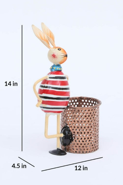 metal-multicolour-hand-painted-rabbit-pen-stand-4