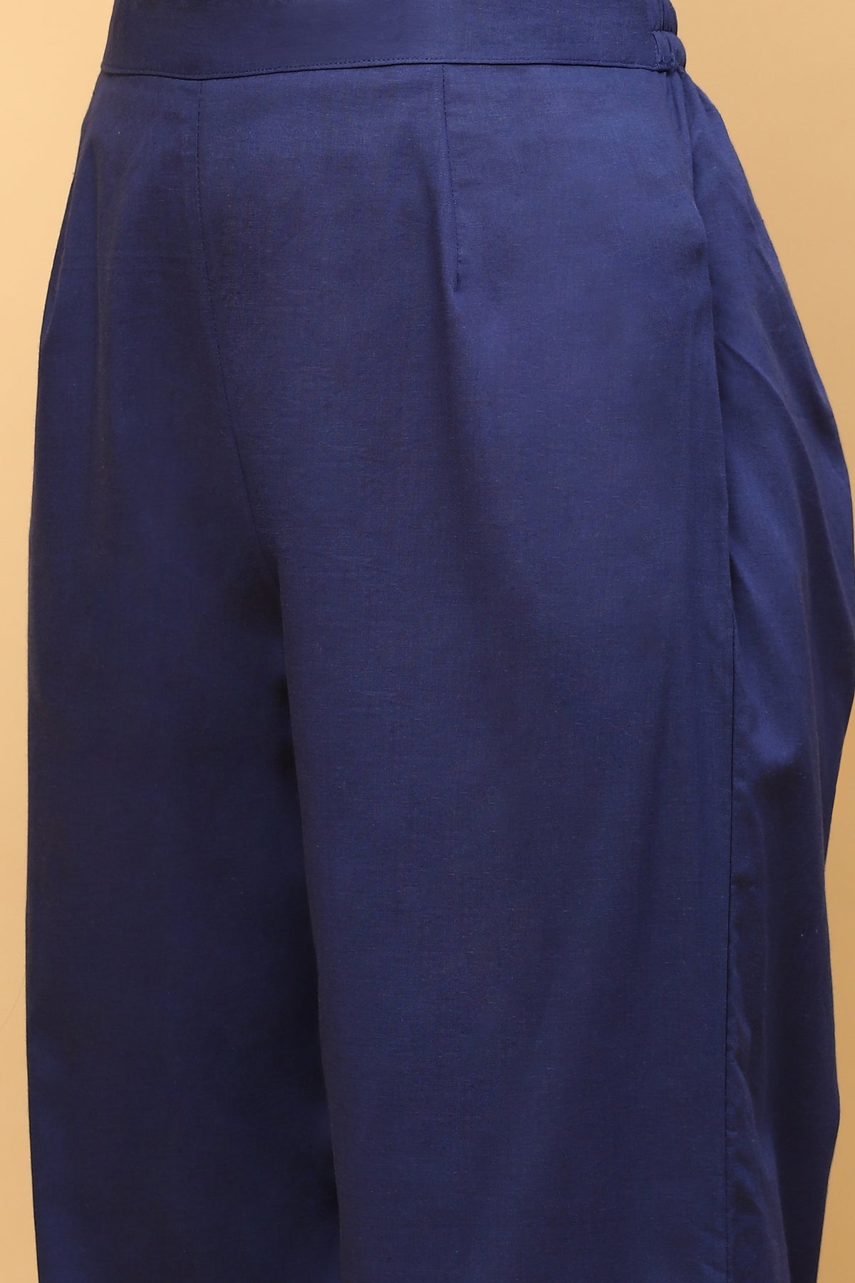 Sanchi Indigo Bagru A-line Front Slit Kurta Palazzo Set