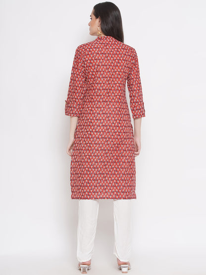 Riwaaz Rustic Orange Kurta Set