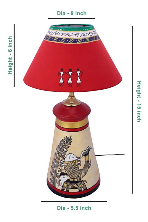 tapered-off-white-fish-warli-art-lamp-2