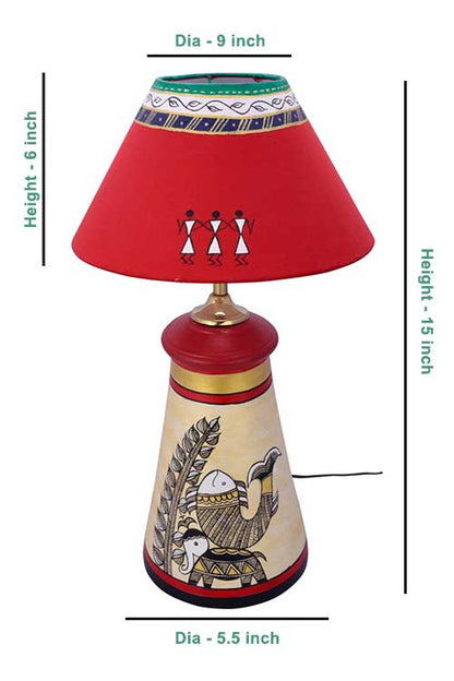 tapered-off-white-fish-warli-art-lamp-2