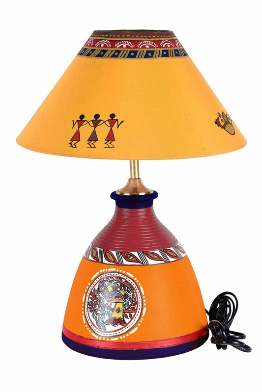 orange-red-tapered-shape-warli-lamp-1