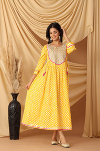 Harsingaar  Sunshine Leheriya Anarkali Dress