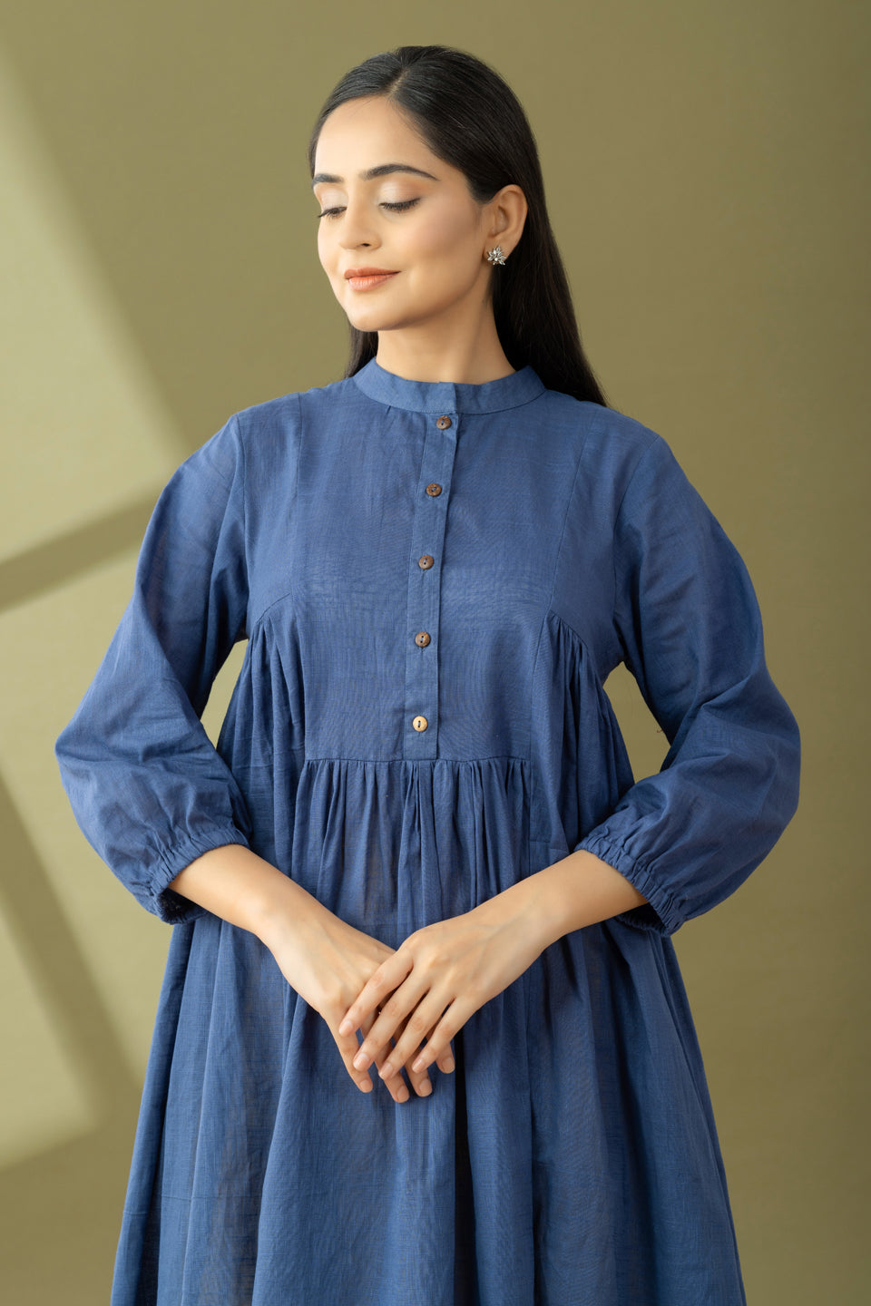 Utsaah True Blue And Yellow Kurta Set