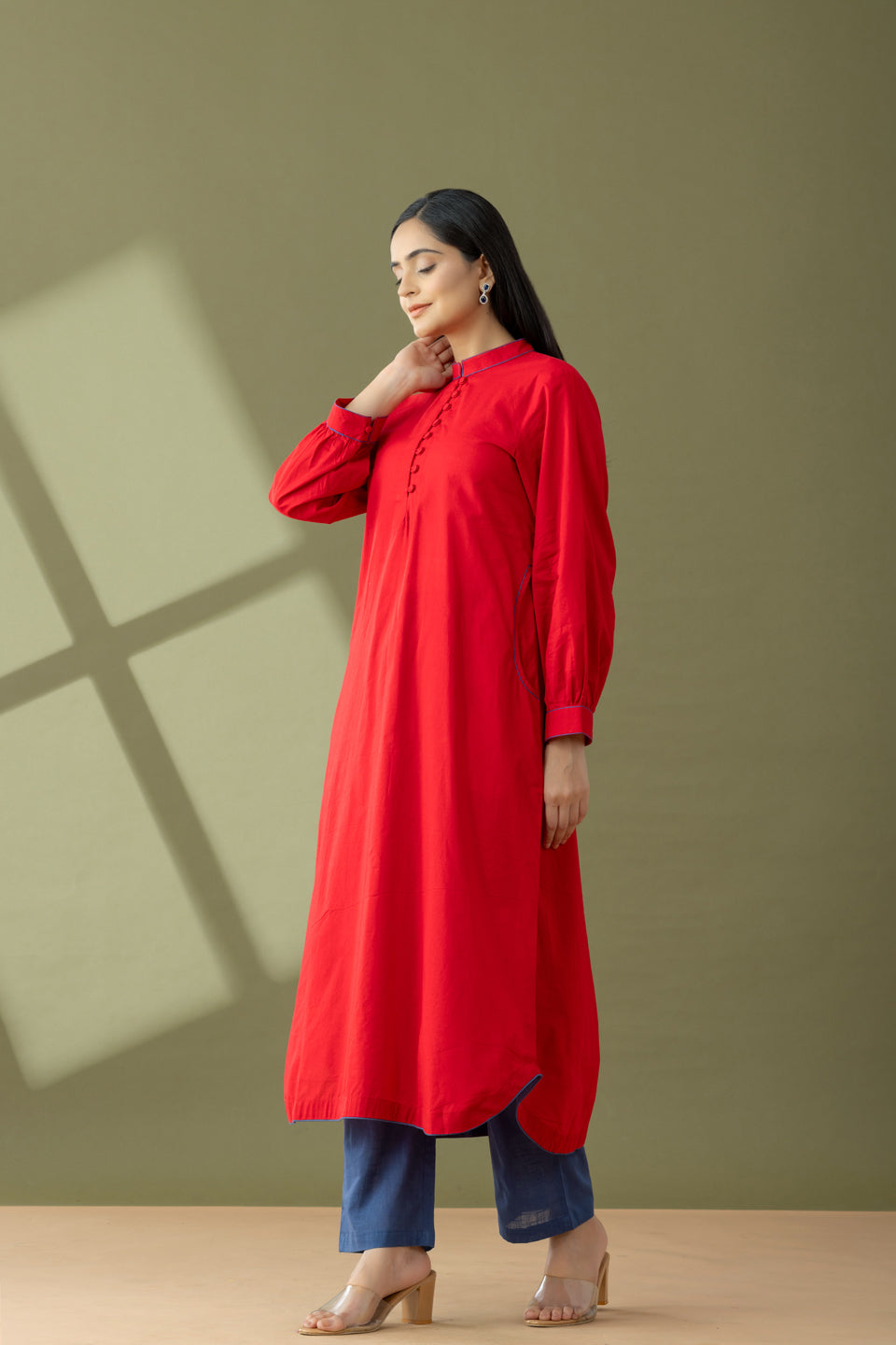 Utsaah Redstone Kurta Set