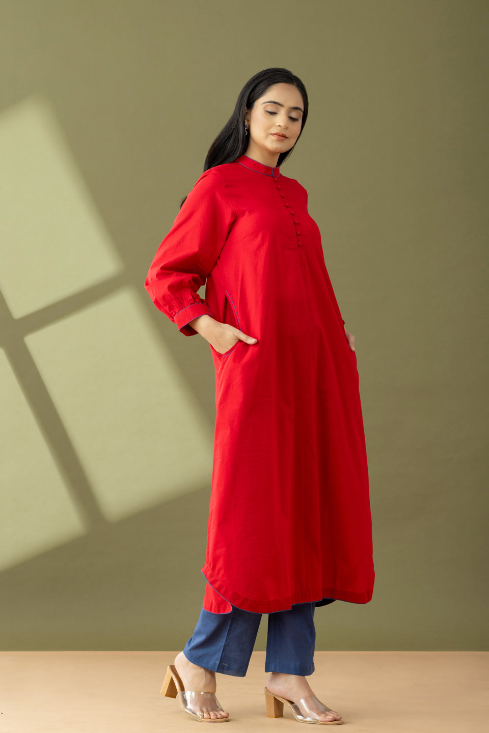 Utsaah Redstone Kurta Set
