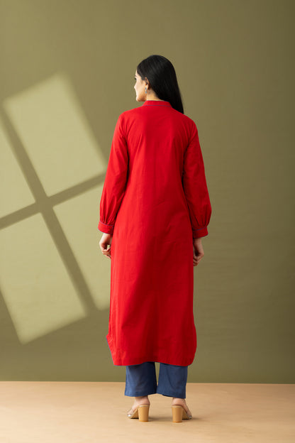 Utsaah Redstone Kurta Set