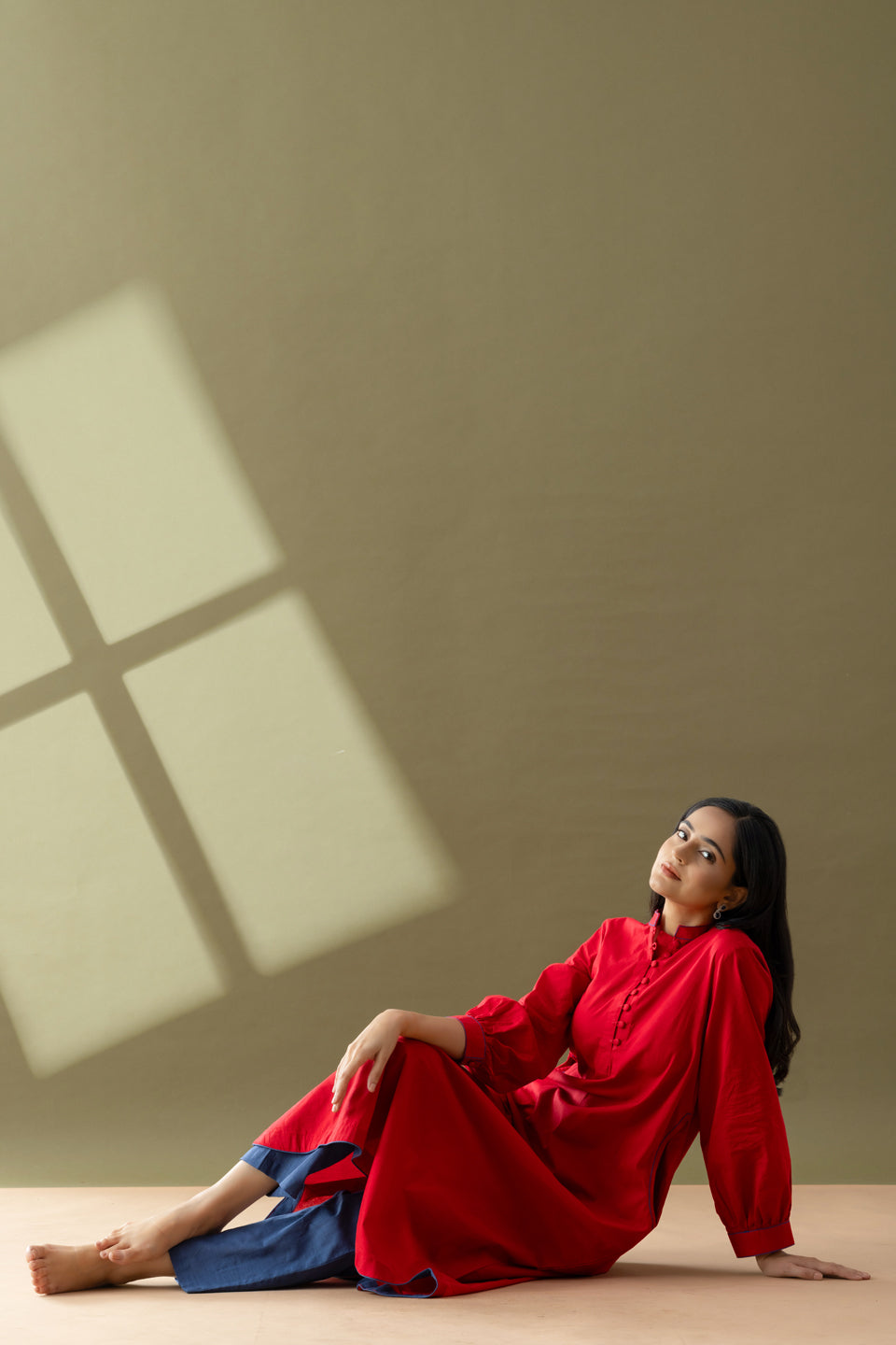 Utsaah Redstone Kurta Set