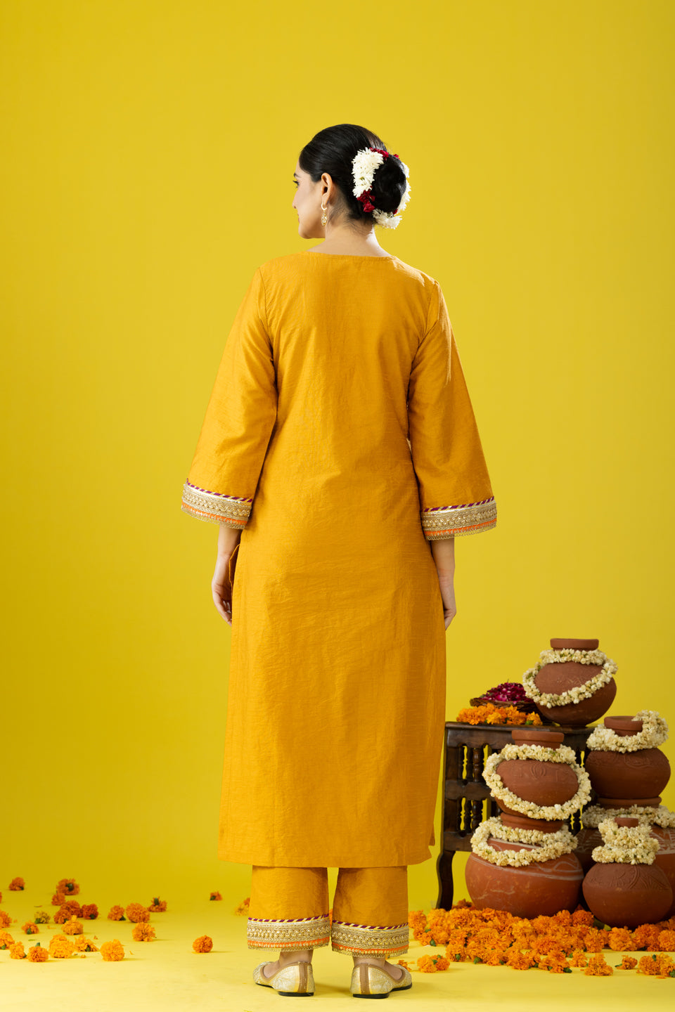 Utsaah Mustard Yellow Kurta Set