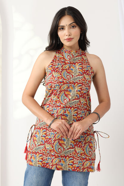 Heer Halter kalamkari Tunic
