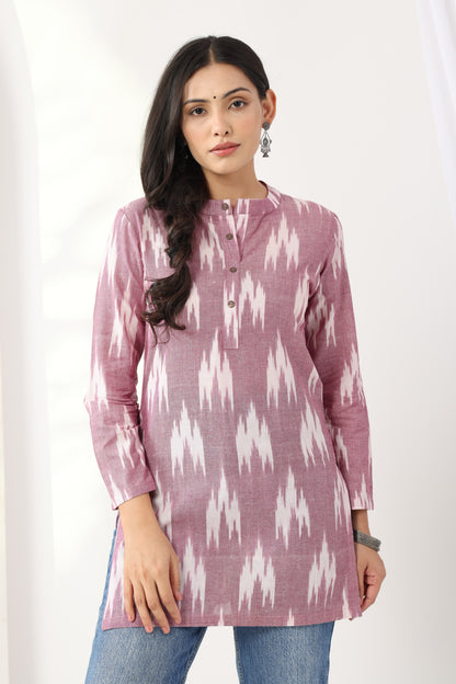 Heer Mauve Ikat tunic