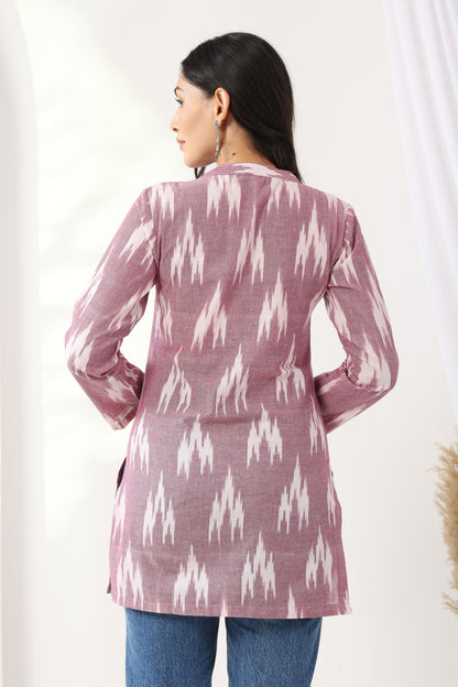 Heer Mauve Ikat tunic