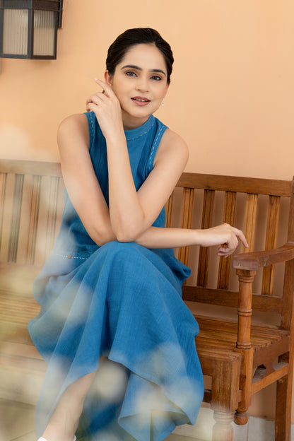 Jugni Teal Halter Kurta Set