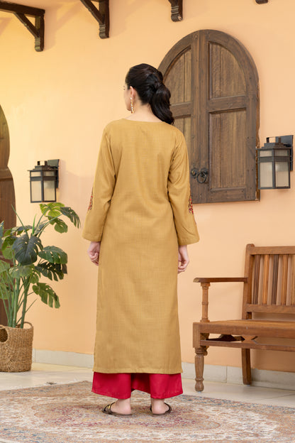 Jugni Sheen Gold Embroidered Phiran Set