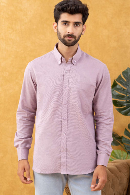 Navrang Men's Mauve Linen Slim Fit Shirt – Sizes XS to 6XL