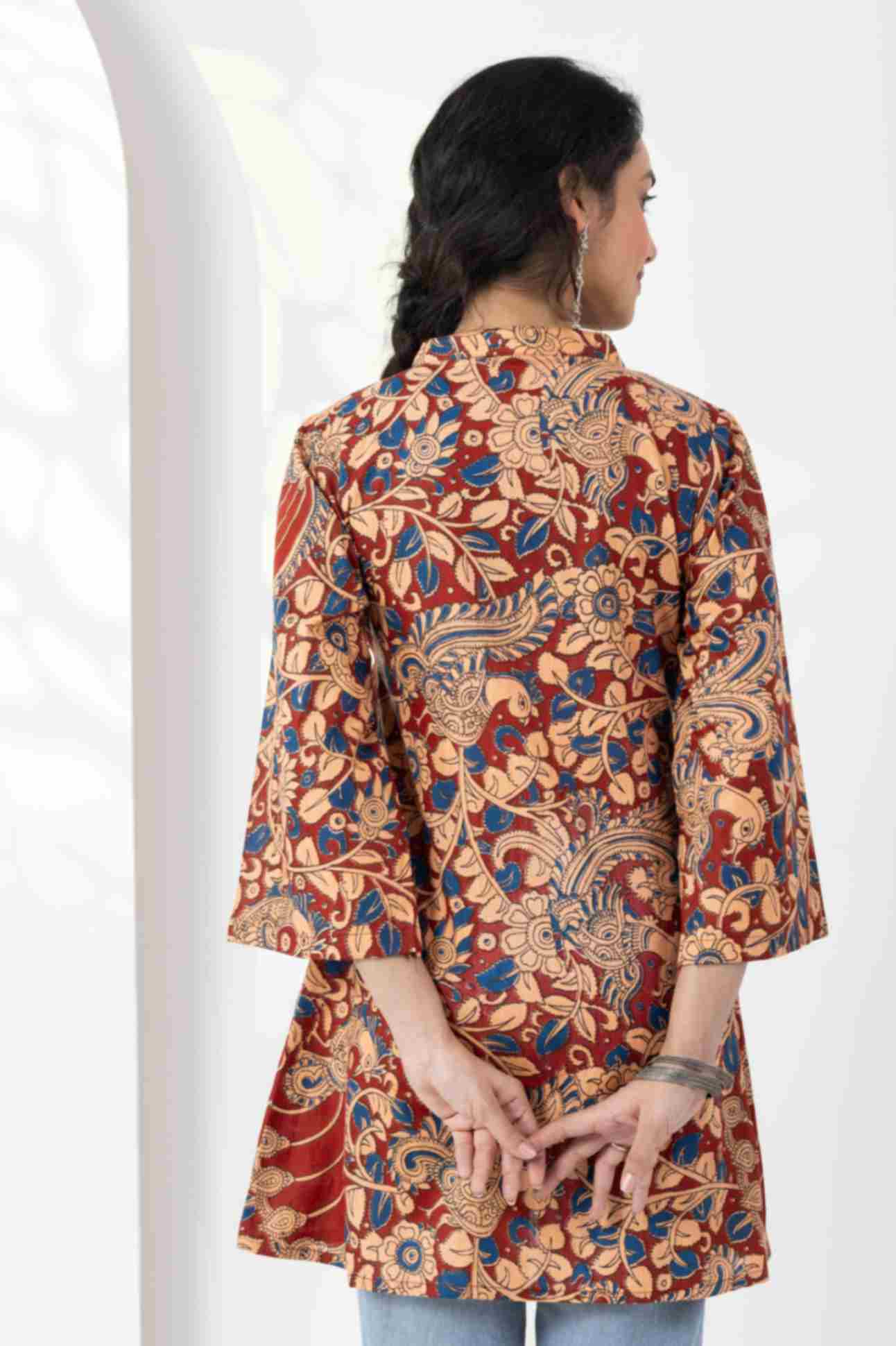 Heer Rust Red Angrakha Tunic